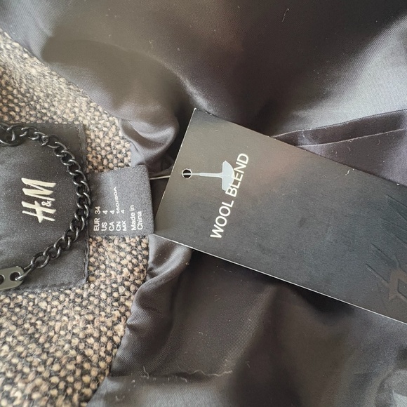 H&M- Tweed Moto Jacket - Picture 4 of 5